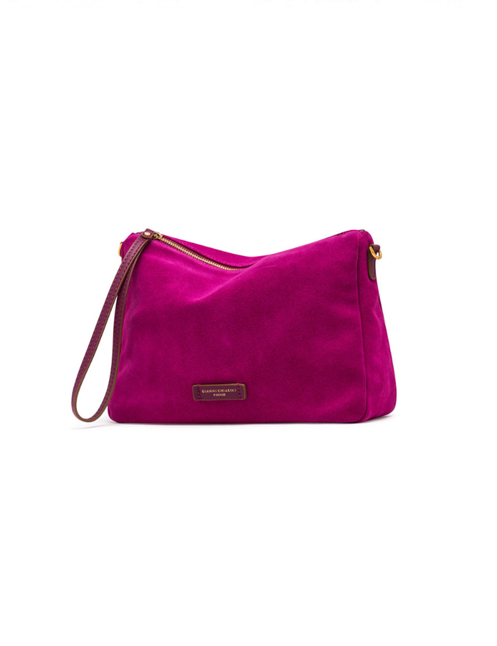 Borsa a spalla Nora Pouch Desert Flower di Gianni Chiarini in velluto fucsia