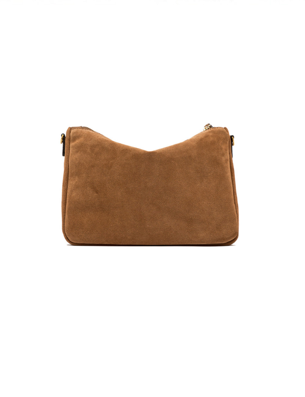 Borsa a tracolla in suede color caramello con hardware dorato Gianni Chiarini Nora