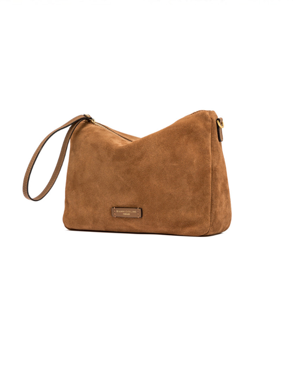 Borsa Nora Pouch Caramel di Gianni Chiarini in camoscio caramello