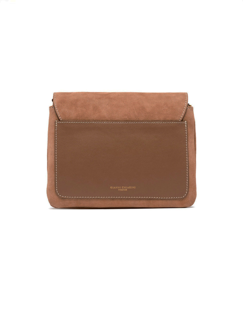 Borsa tracolla Gianni Chiarini Tracolla Three Medium in caramello, suede e pelle liscia