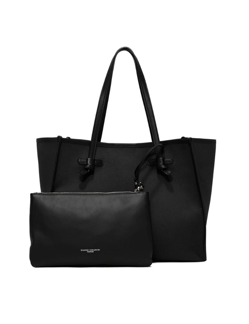 Borsa tote Marcella Nero Corda Large Gianni Chiarini in pelle nera con pochette abbinata