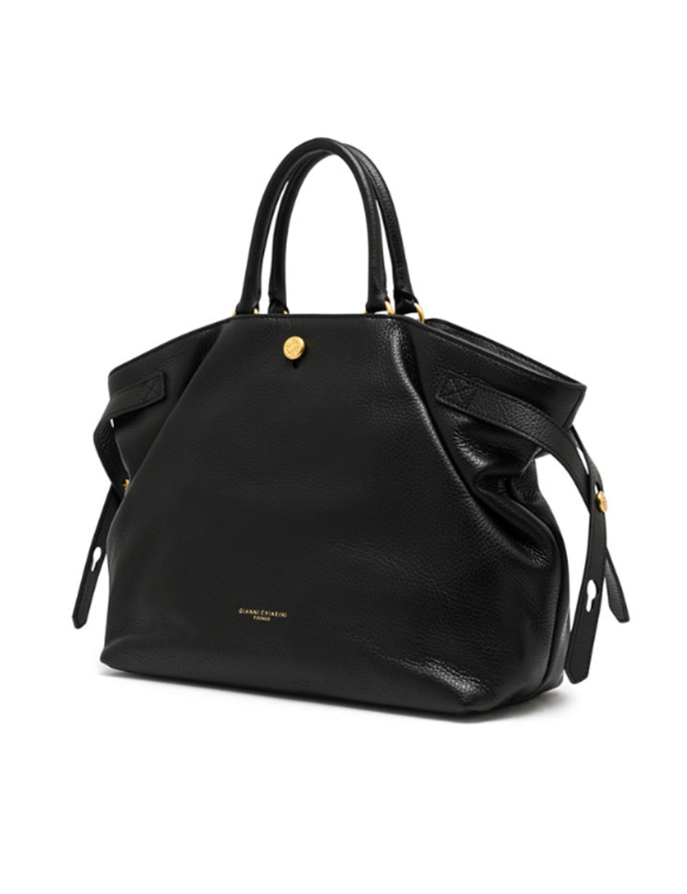 Borsa in pelle nera Gianni Chiarini Claudette Nera con hardware dorato