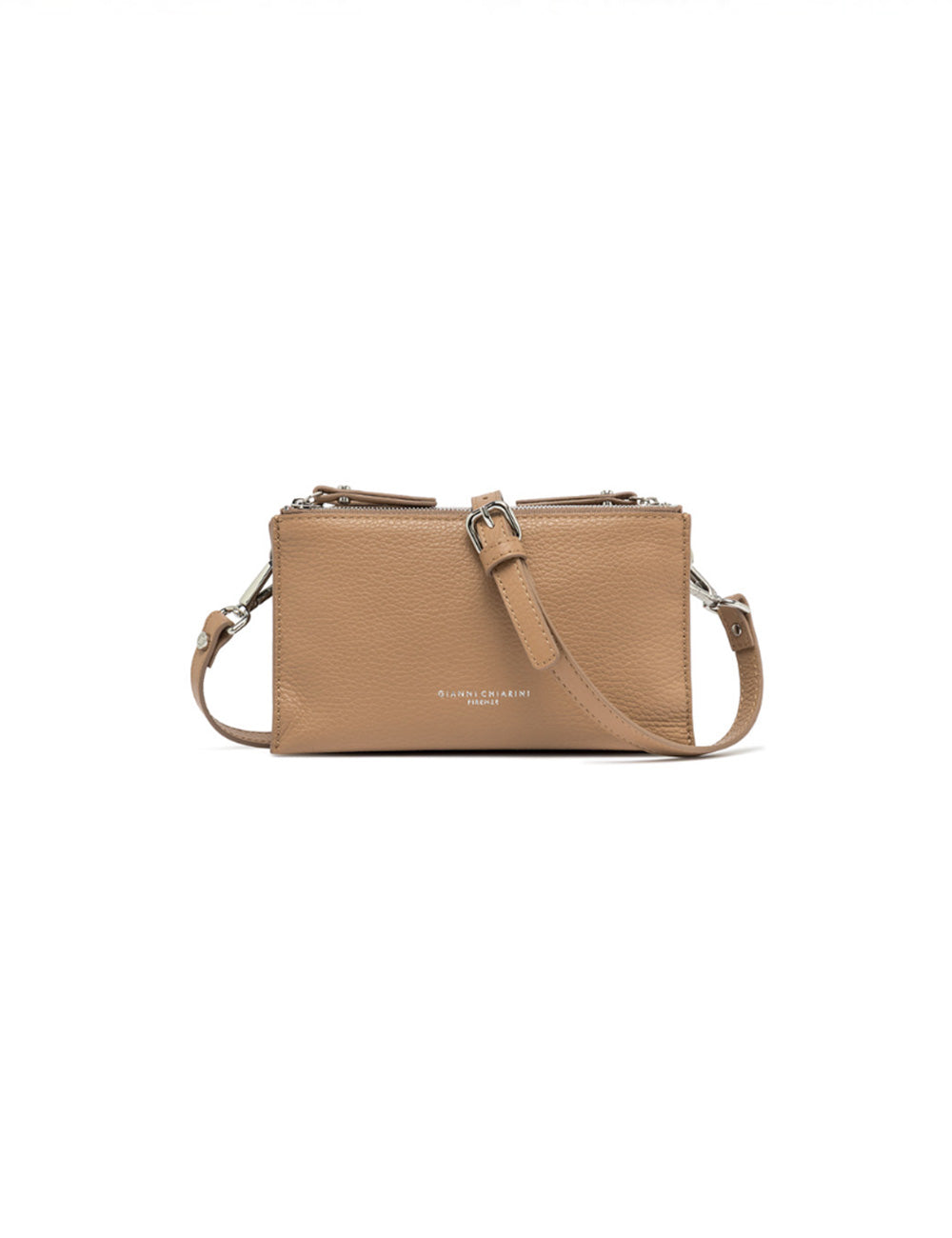 Borsa tracolla Gianni Chiarini Lucille Clay in pelle beige minimalista