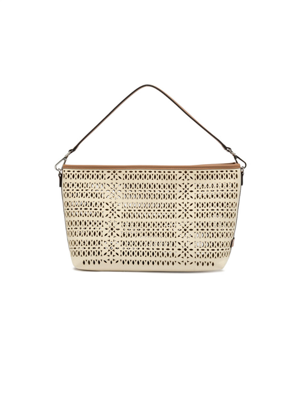 Borsa tracolla Gianni Chiarini Mashup Panna in beige intrecciato