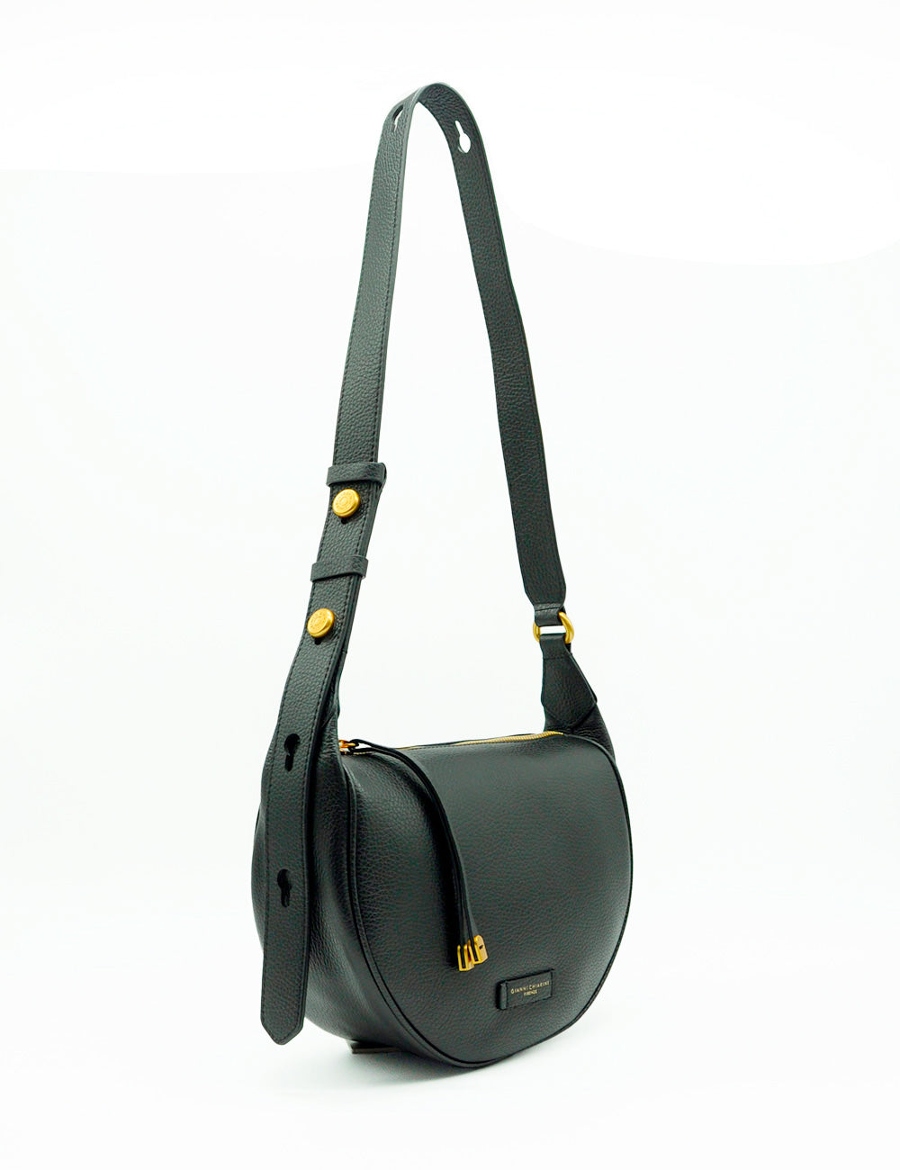 Borsa Charlotte Nera Gianni Chiarini nera in pelle con hardware oro