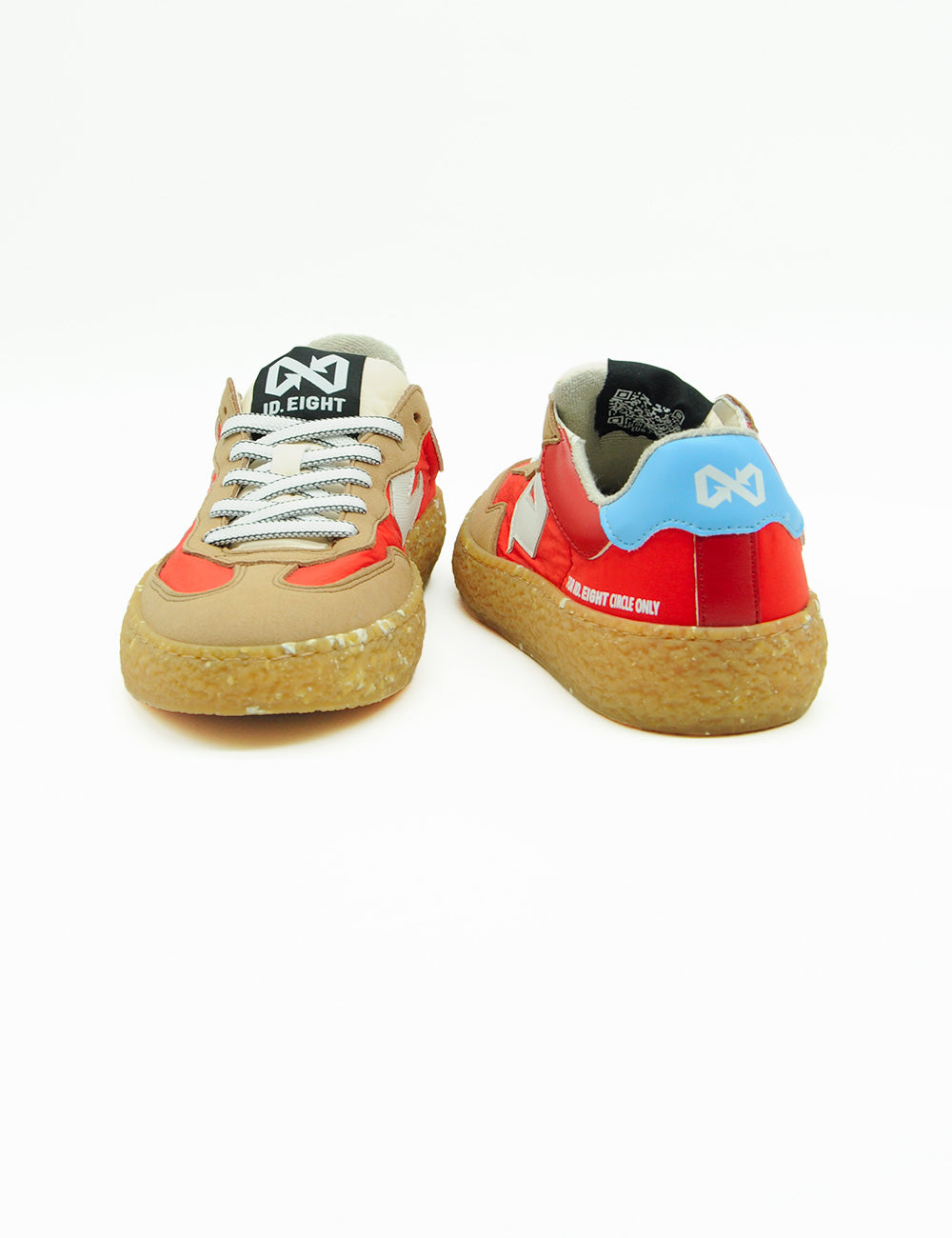 ID EIGHT Sneakers Uriduri Hot Paprika rossi e beige con suola gommata testurizzata