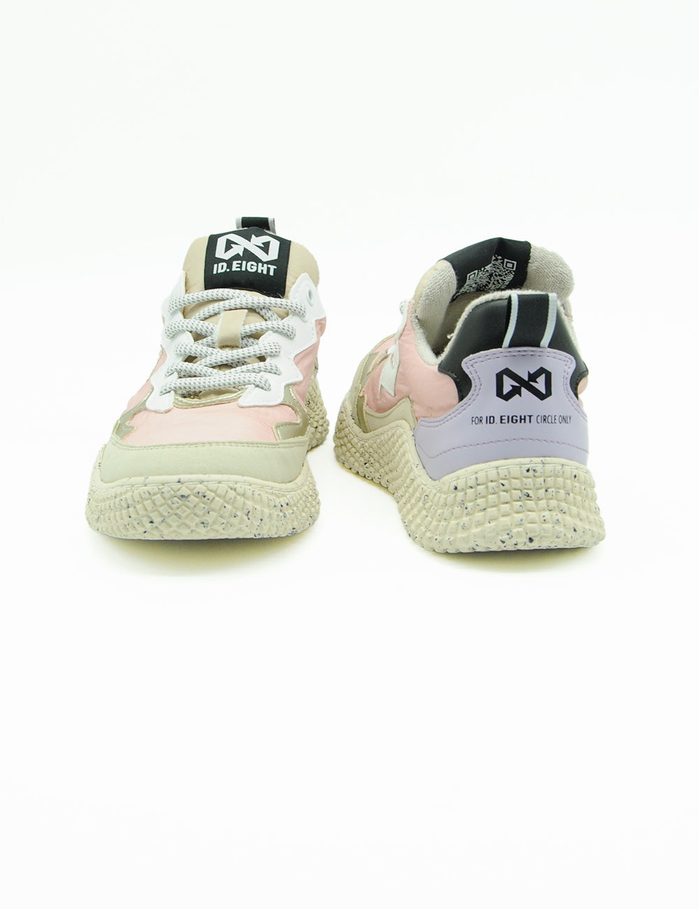 Sneakers ID EIGHT Hana Rosè Light rosa pastello e beige con suola speckled