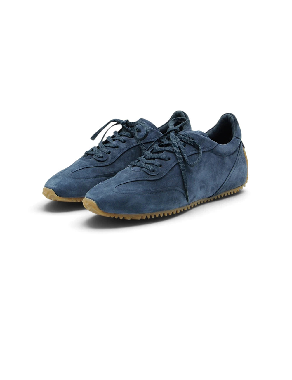 Sneaker jvam baxter atlantic blu con suola in gomma color marrone chiaro e lacci abbinati