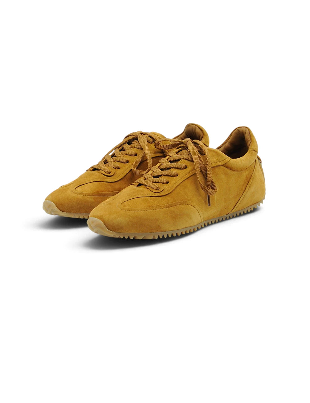 Paio di sneaker jvam baxter caramel in suede color caramello con suola in gomma strutturata e lacci abbinati
