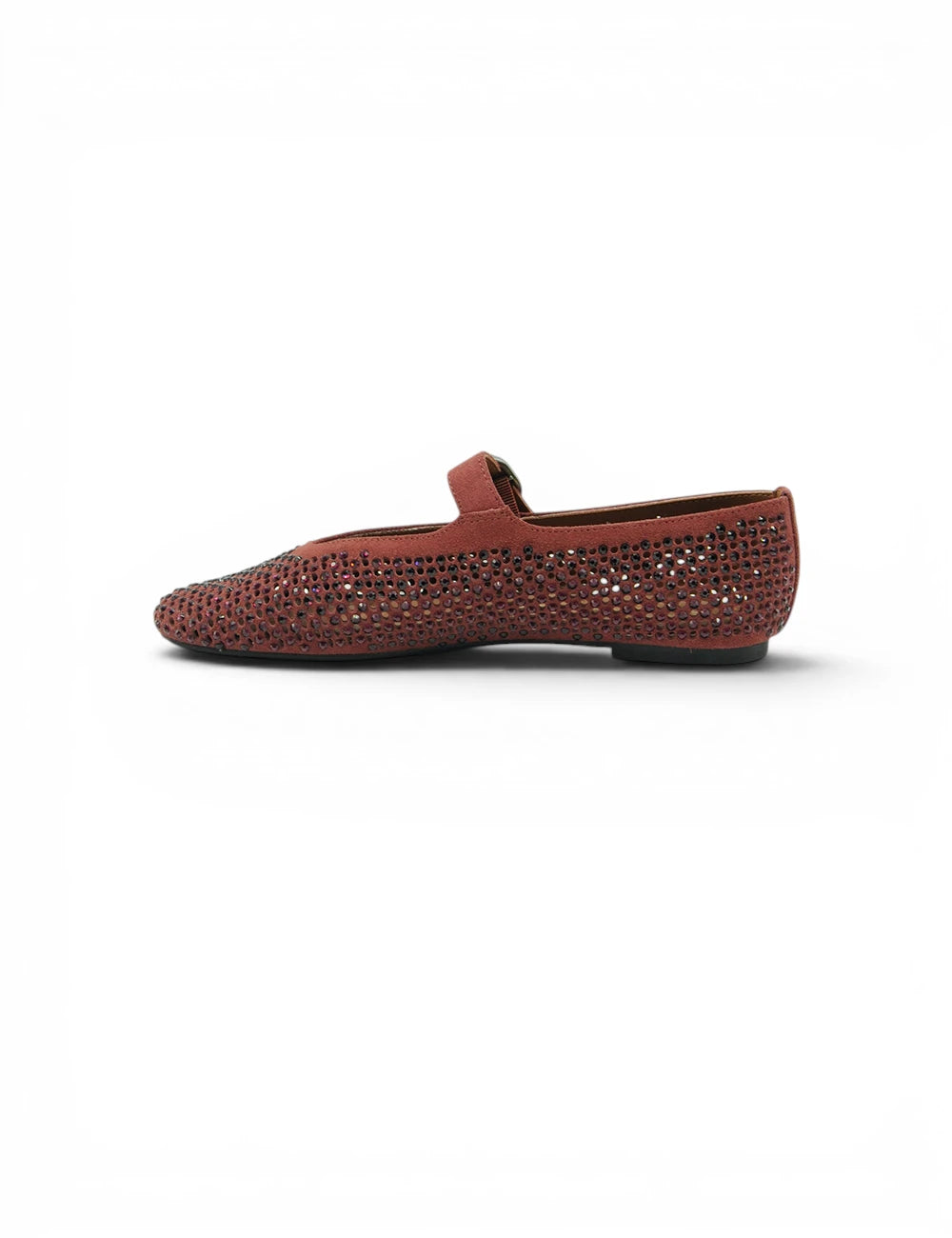 Scarpa ballerina kurt geiger mayfair wine terracotta con cinturino mary jane e design traforato dettagliato