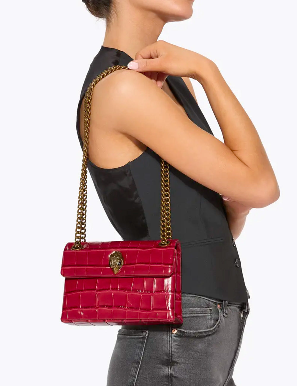 Kurt Geiger Mini Kensington Red Croc