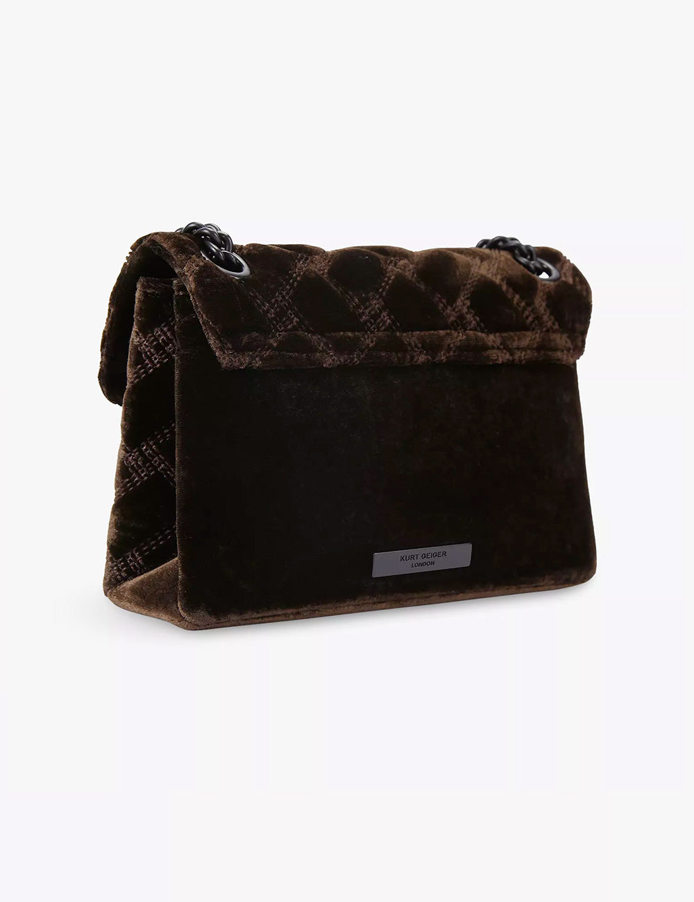 Kurt Geiger Tracolla Mini Kensington Velvet Dark Brown