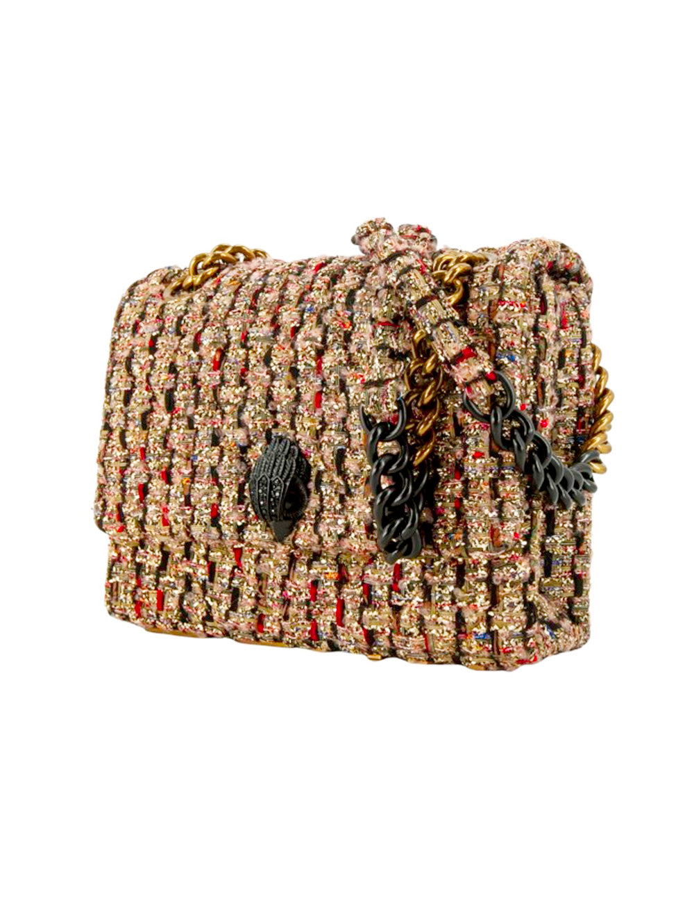 Kurt Geiger Tracolla Fabric Kensington Large Gold