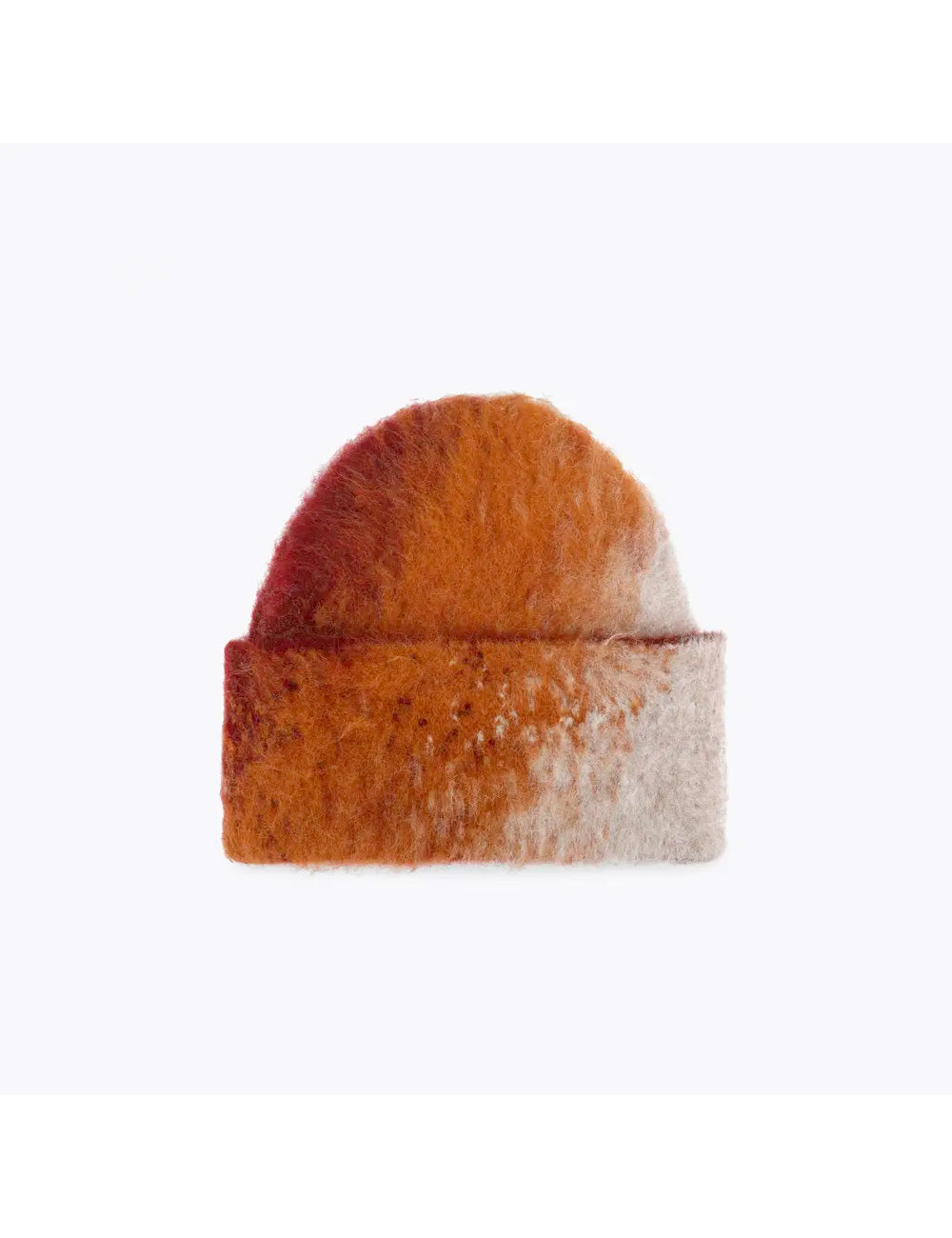 Kurt Geiger cappello brushed degrade beanie caldo e sfumato arancione e crema in materiale morbido e accogliente