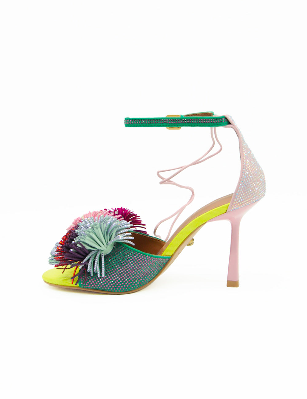 Sandalo Pom Pom Kurt Geiger: sandal con pom pom colorato