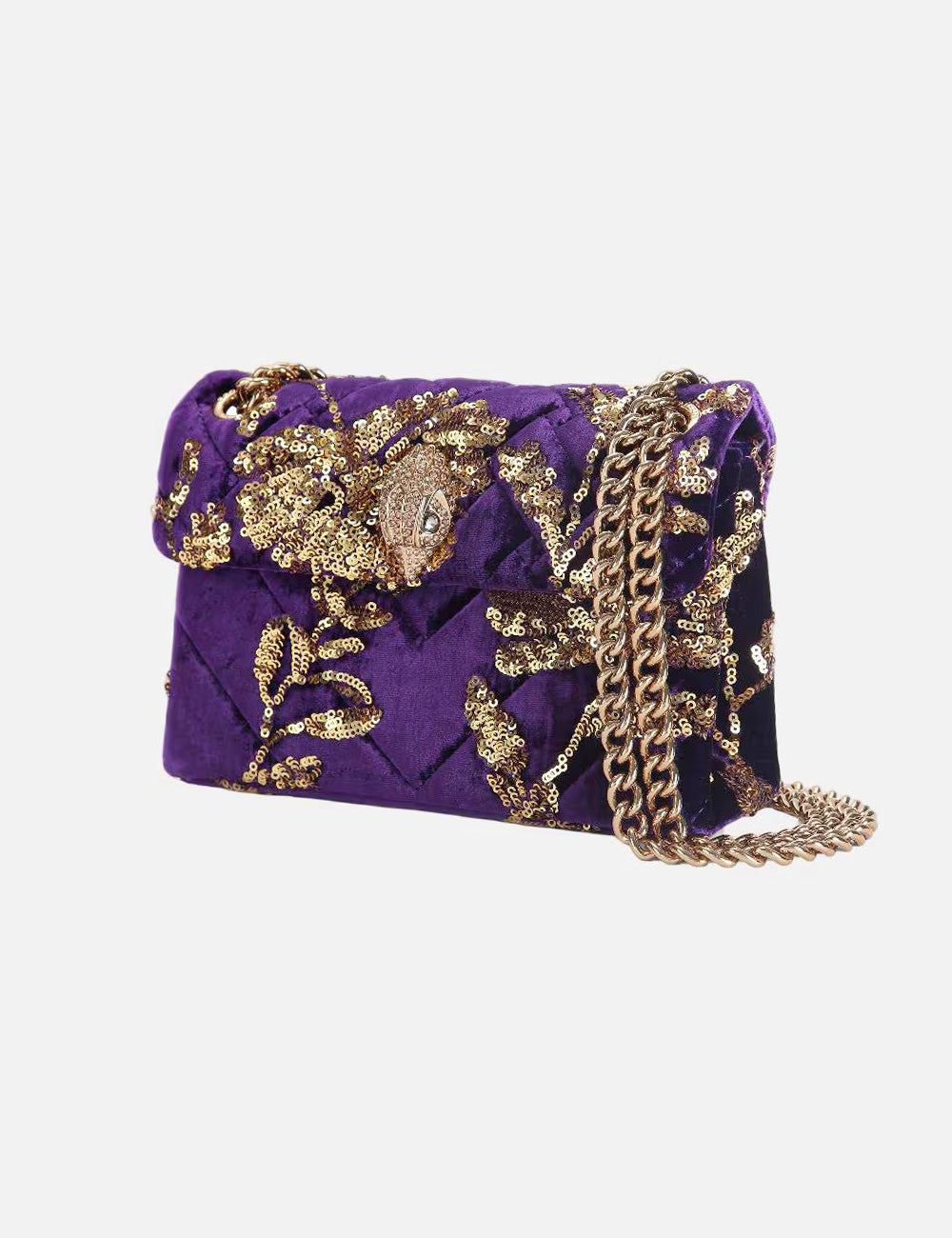 Kurt Geiger Tracolla Mini Kensington Velvet Purple