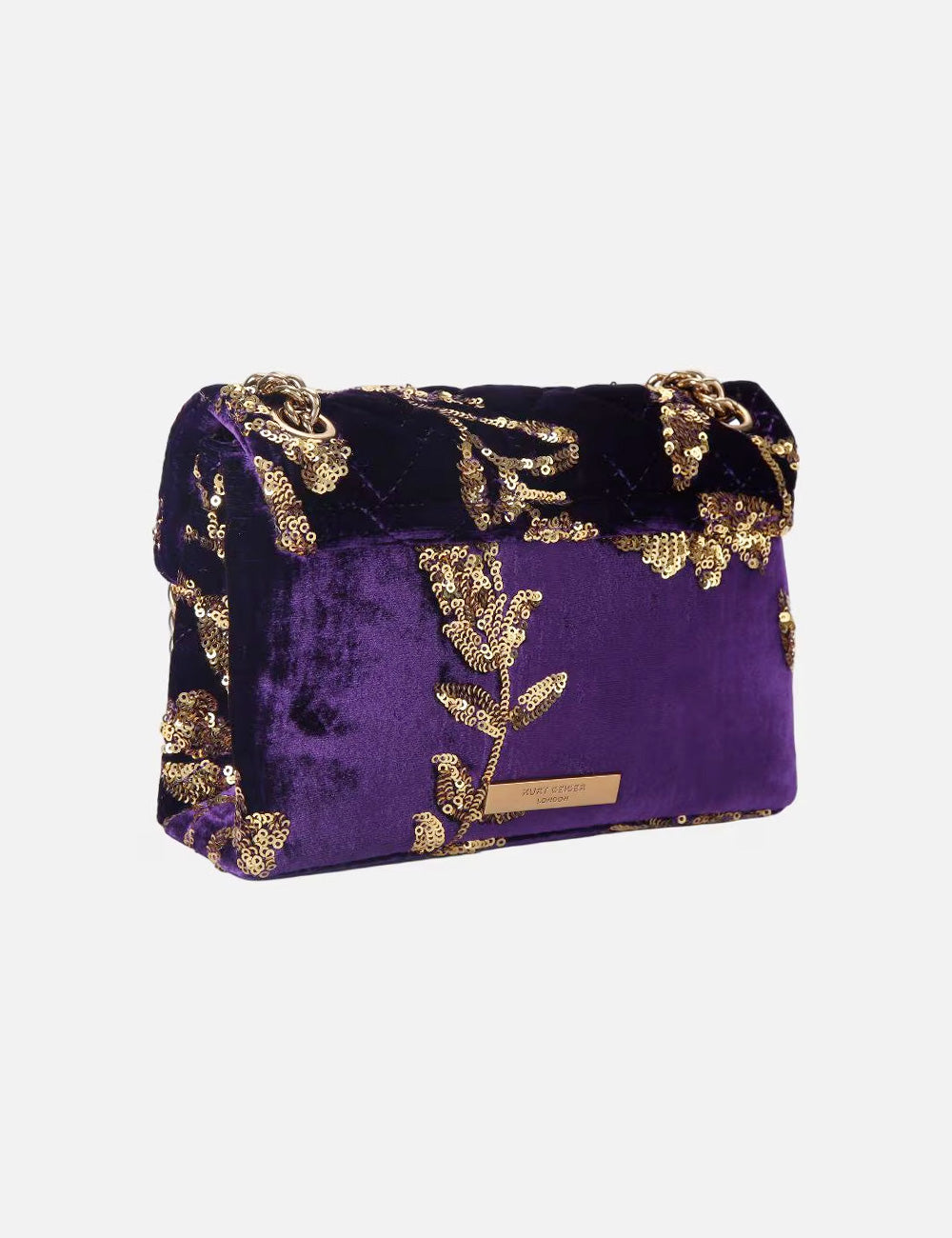 Kurt Geiger Tracolla Mini Kensington Velvet Purple