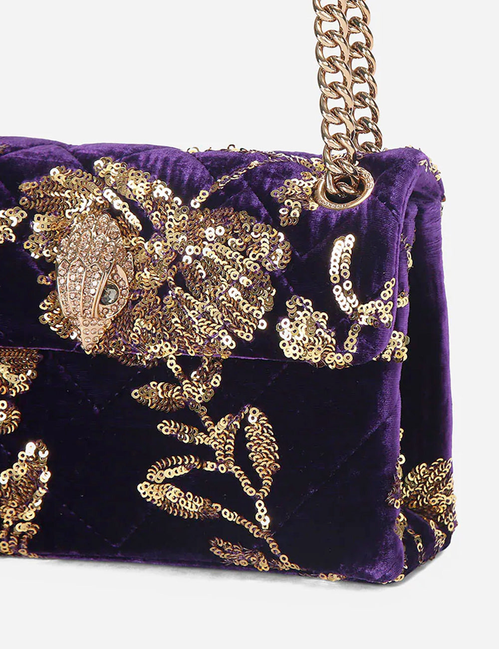 Kurt Geiger Tracolla Mini Kensington Velvet Purple