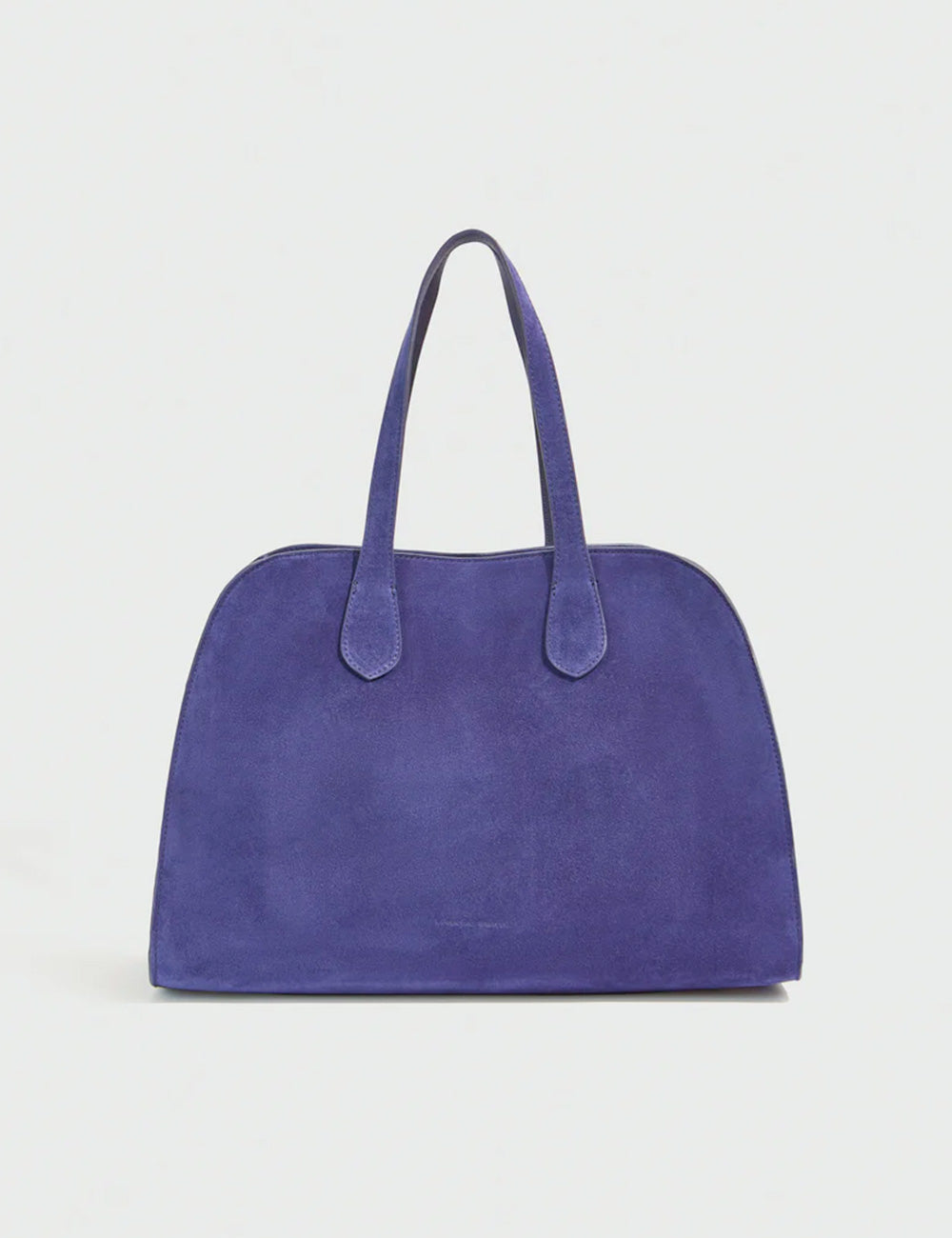 Tote bag liviana conti madison bluette in camoscio viola intenso con manici strutturati e design minimalista