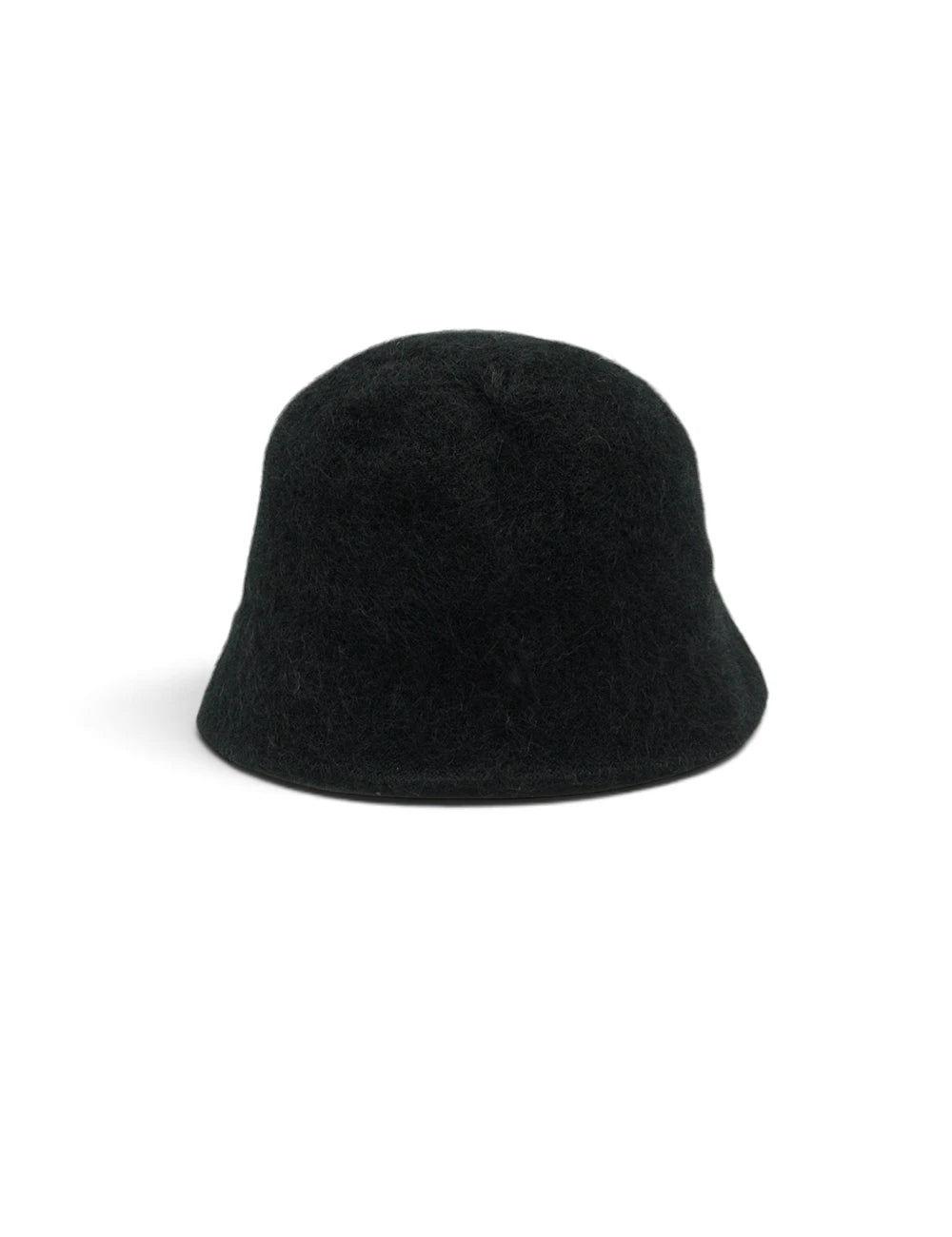 Liviana Conti cappello kate nero in feltro nero con superficie morbida leggermente testurizzata e tesa leggermente svasata