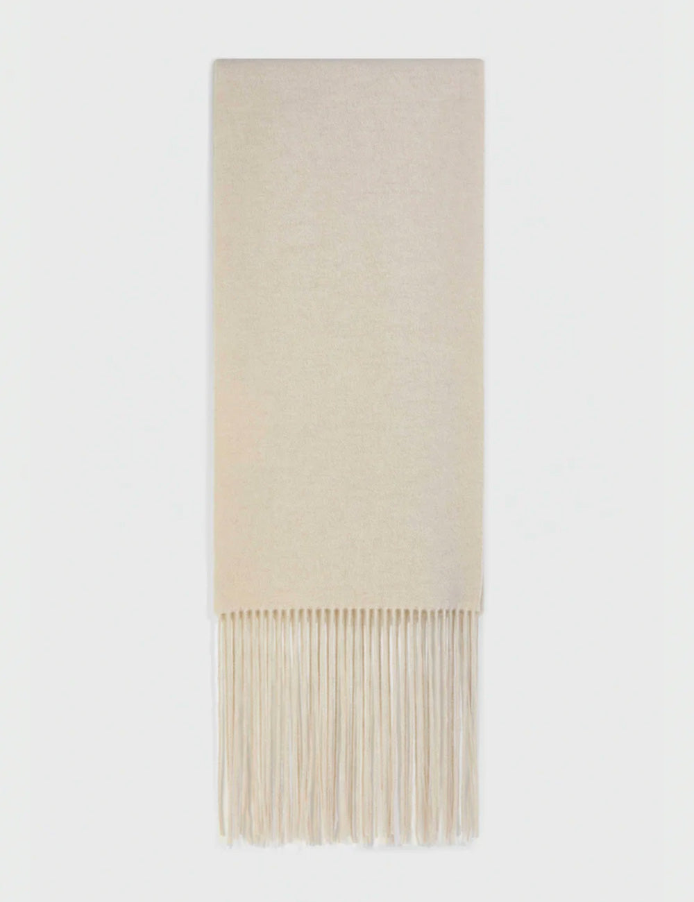 Liviana Conti sciarpa Amalia in morbido cashmere colore crema con eleganti frange delicate