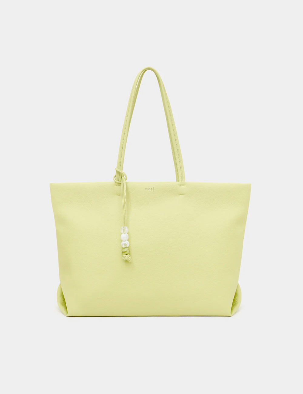 Borsa Nalì A Spalla Toronto Big Verde, verde chiaro con nappina bianca