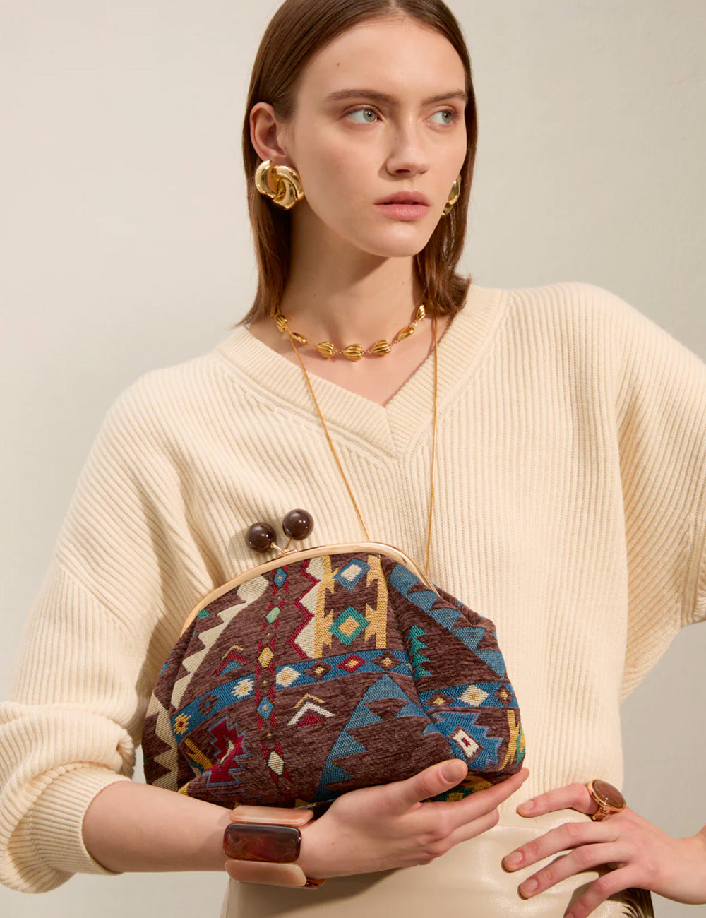 Nalì Clutch Nova Marrone