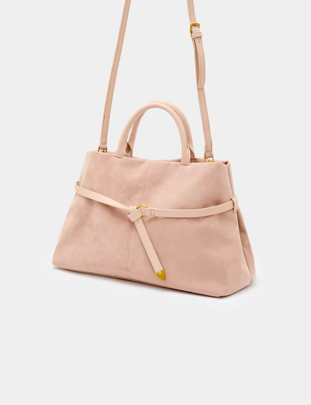 Borsa Nalì A Mano Melissa New Cipria rosa cipria camoscio con fiocco e oro