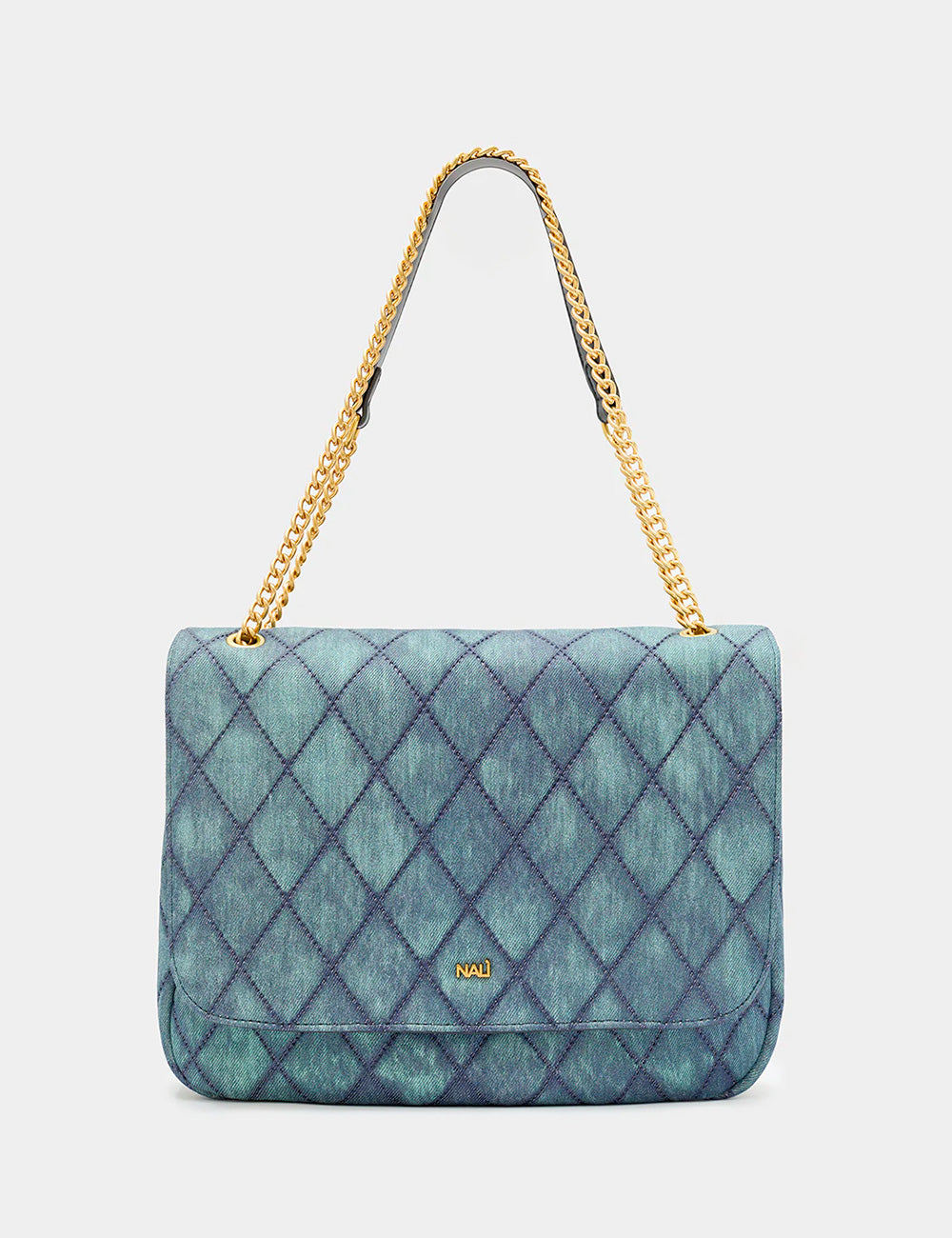 Nalì A Spalla Demi Flap Denim Blu