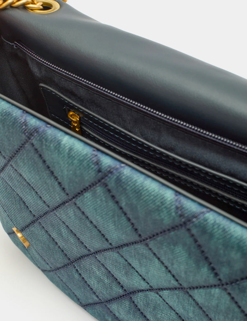 Nalì A Spalla Demi Flap Denim Blu