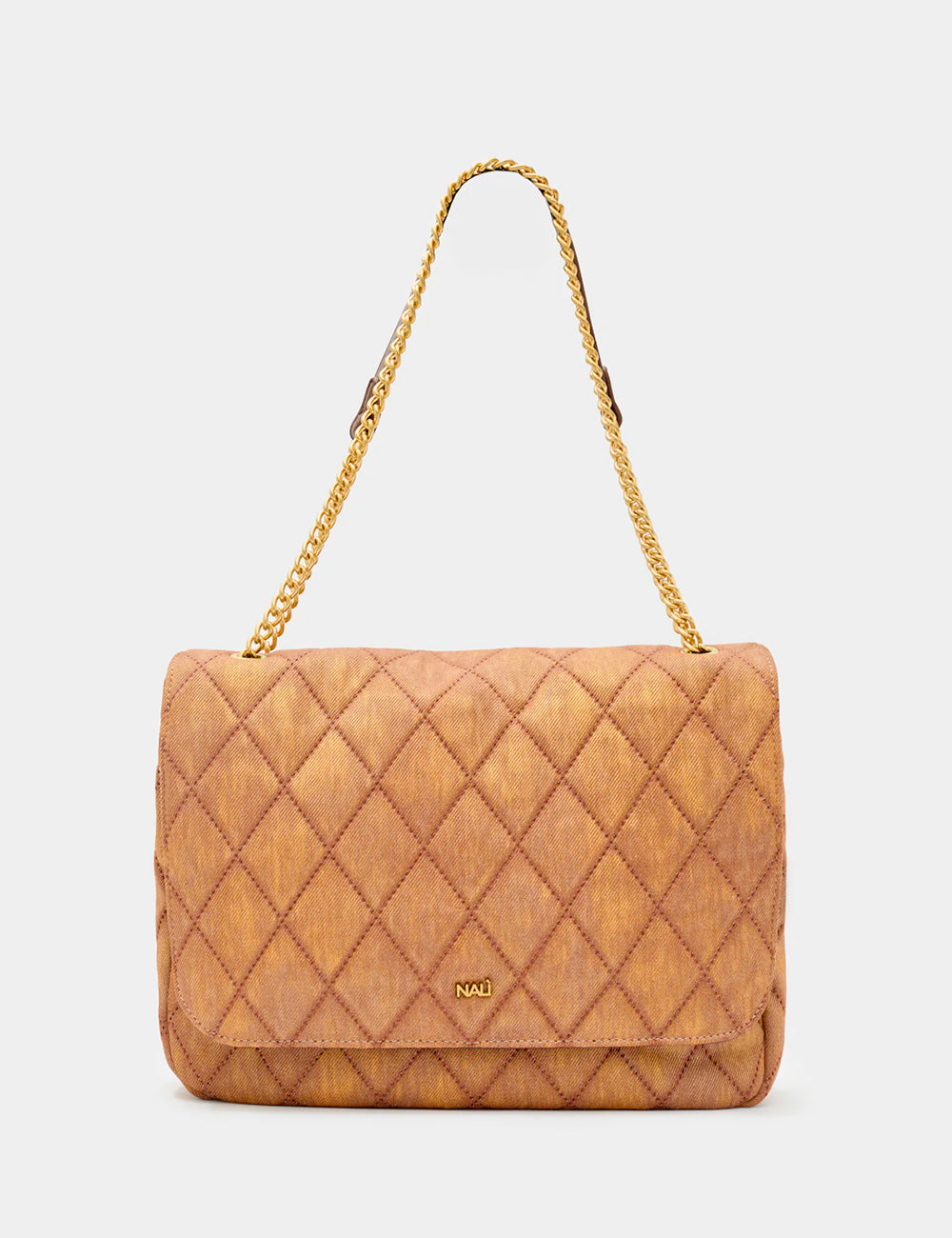 Nalì A Spalla Demi Flap Denim Marrone