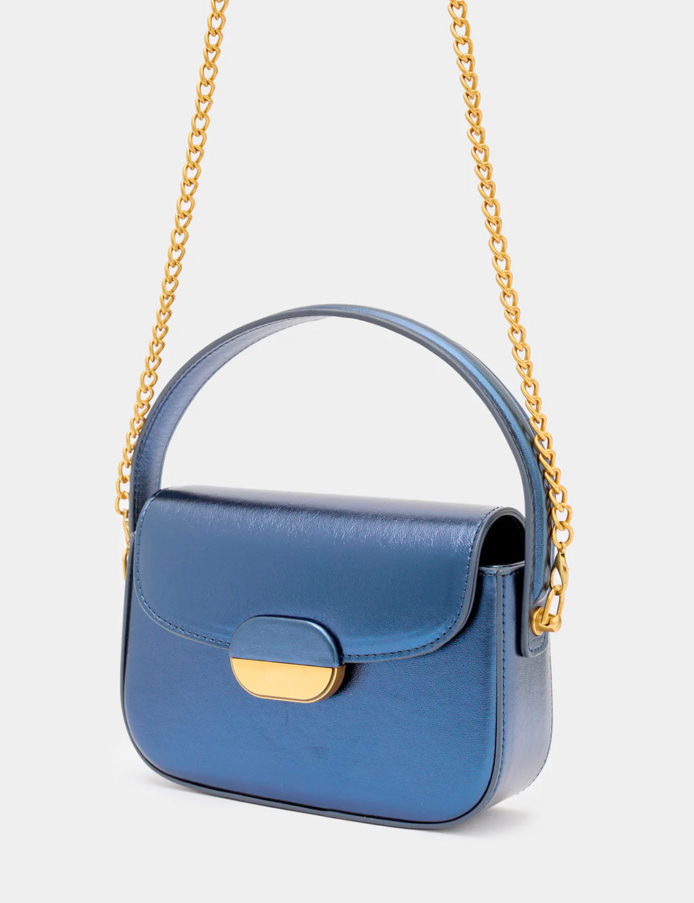 Nalì Borsa a mano Gia Metallic Blu