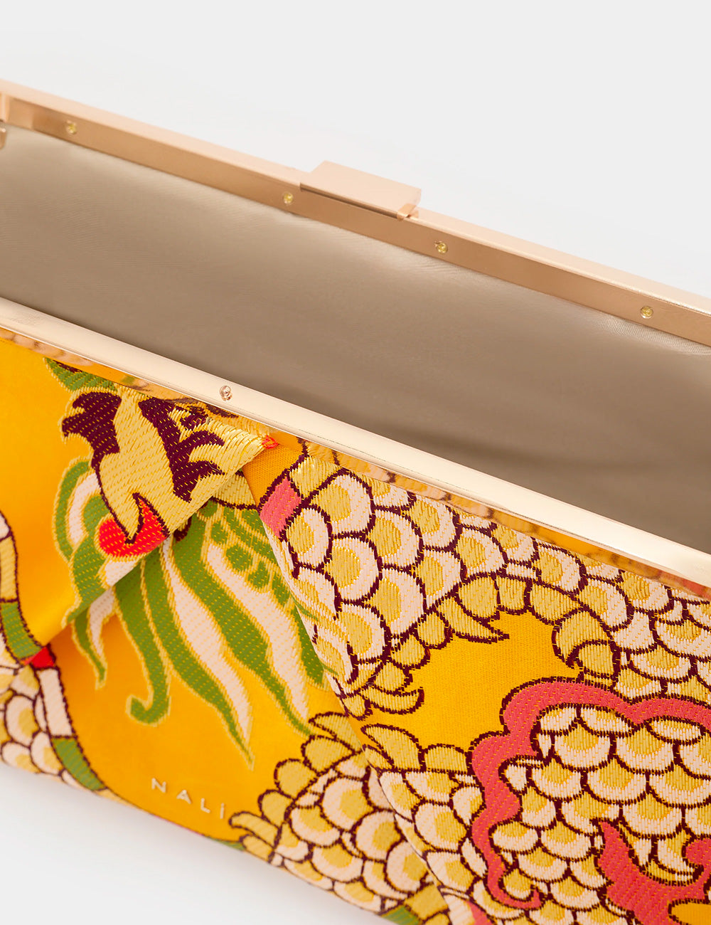 Pochette Nalì Ibiza Arancio con drago verde rosso marrone