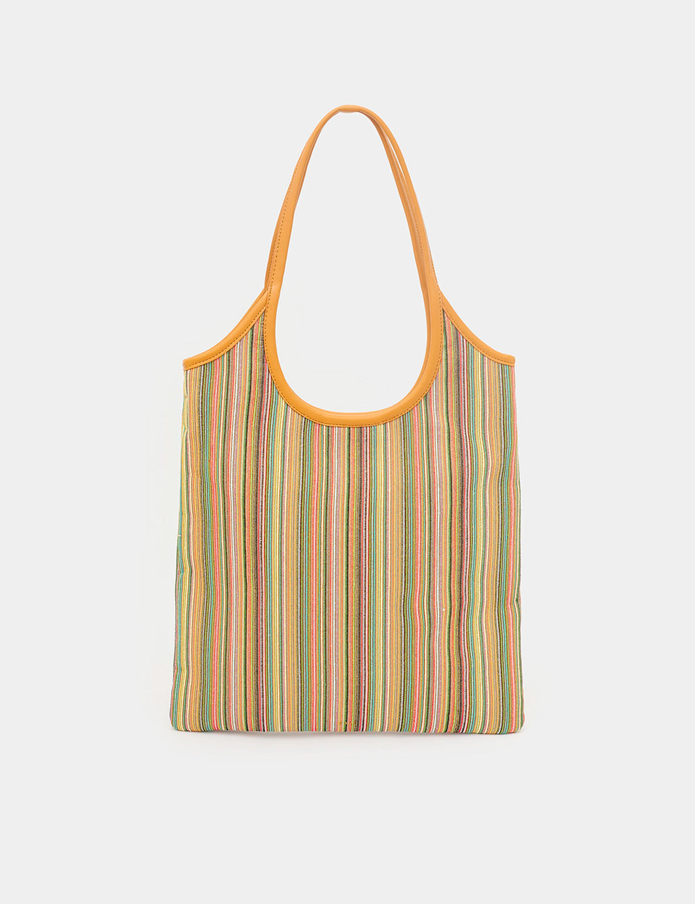 Borsa Nalì A Spalla Atene Gialla con righe vivaci e bordi gialli senape