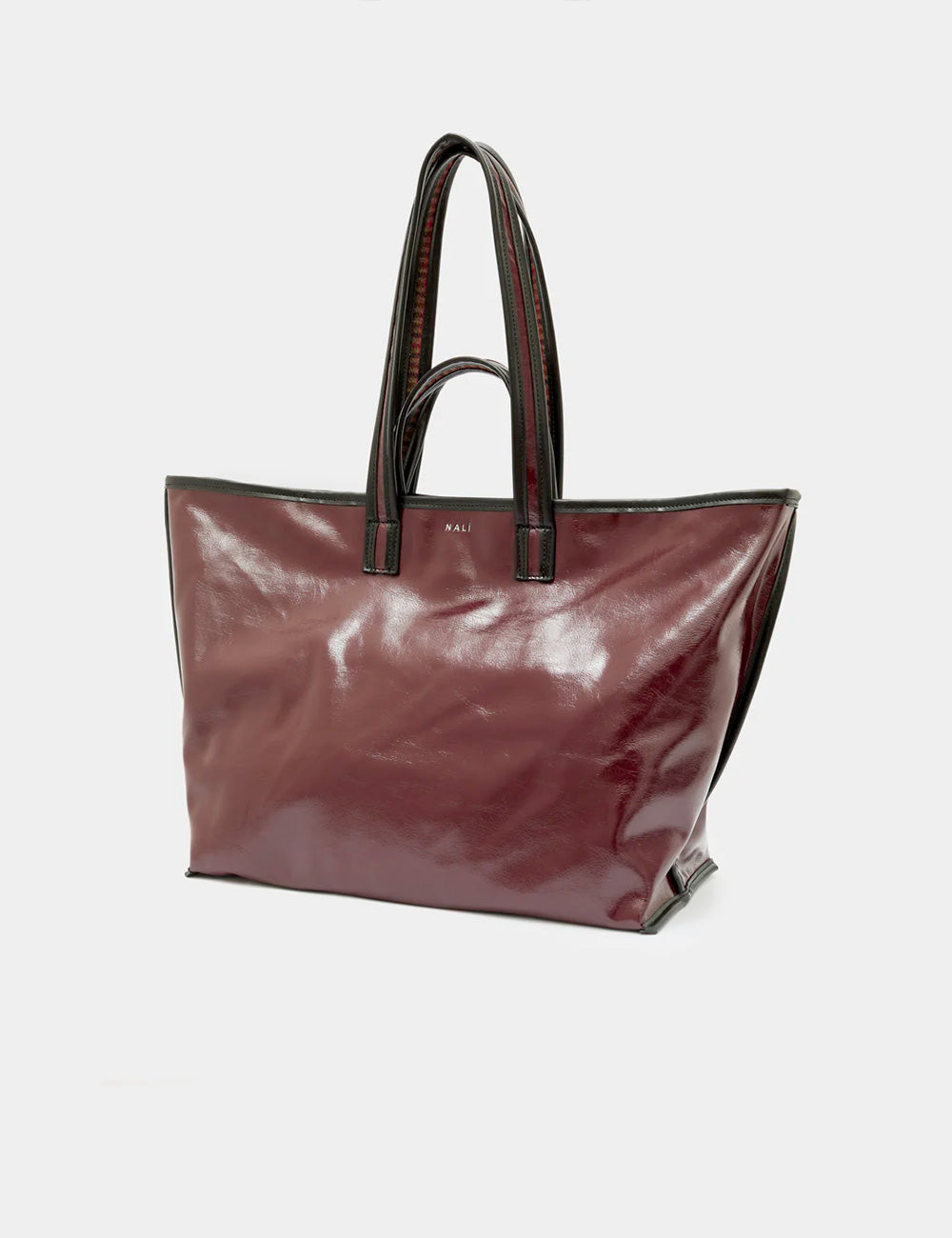 Nalì A Spalla Kasia Check Double Bordeaux