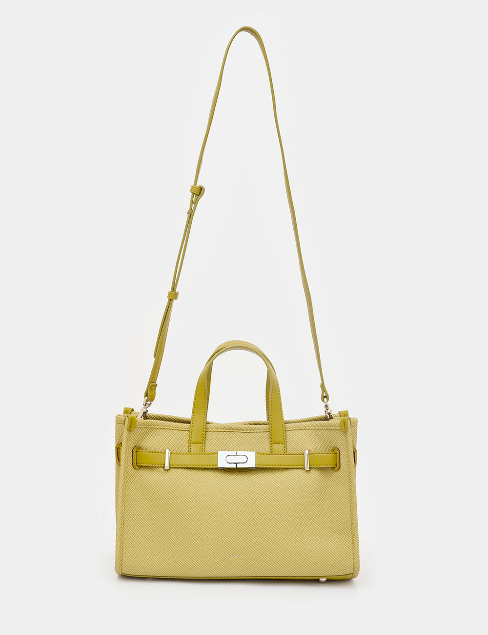 Borsa Nalì A Mano Bexhill Verde verde lime testurizzata con fibbia argento