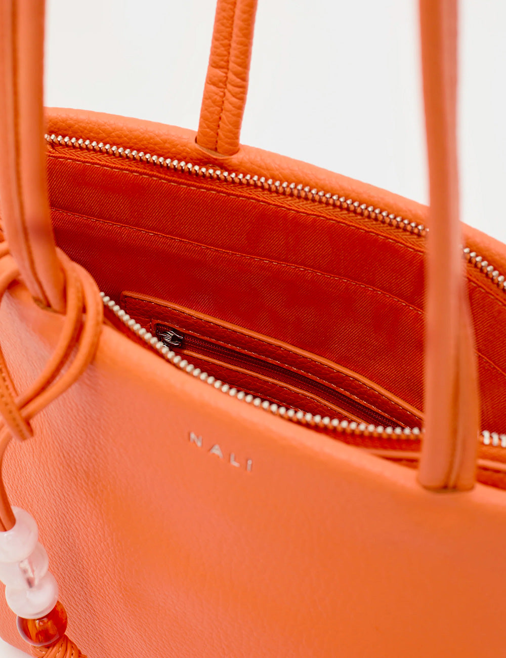 Borsa tote Nalì A Spalla Toronto Small Arancio in pelle arancione vibrante