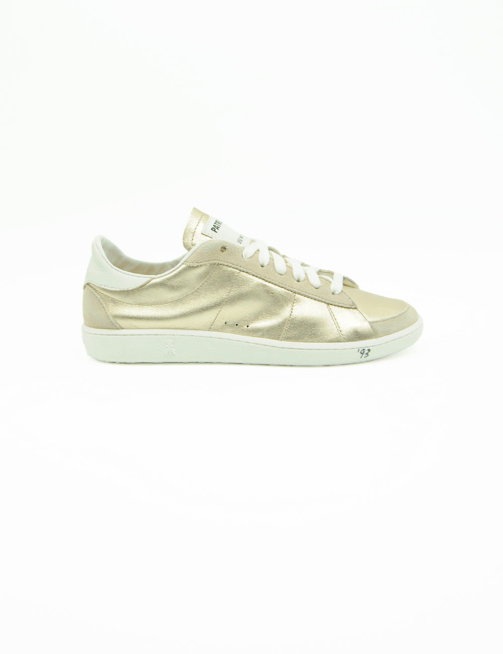 Sneaker Patrizia Pepe Skin 93 oro lucido in pelle metallica