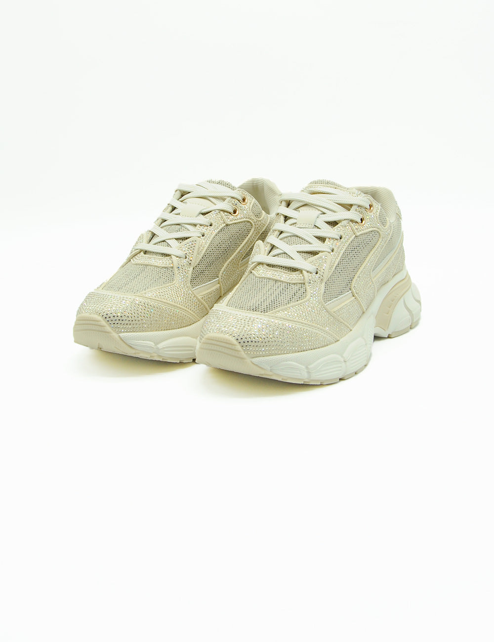 Sneakers Tosca Blu Runner Mirabel Beige in crema con suola bianca spessa