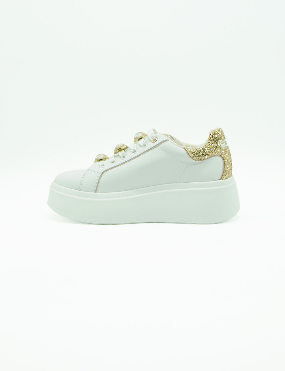 Tosca Blu Sneaker Elettra Bianca Oro