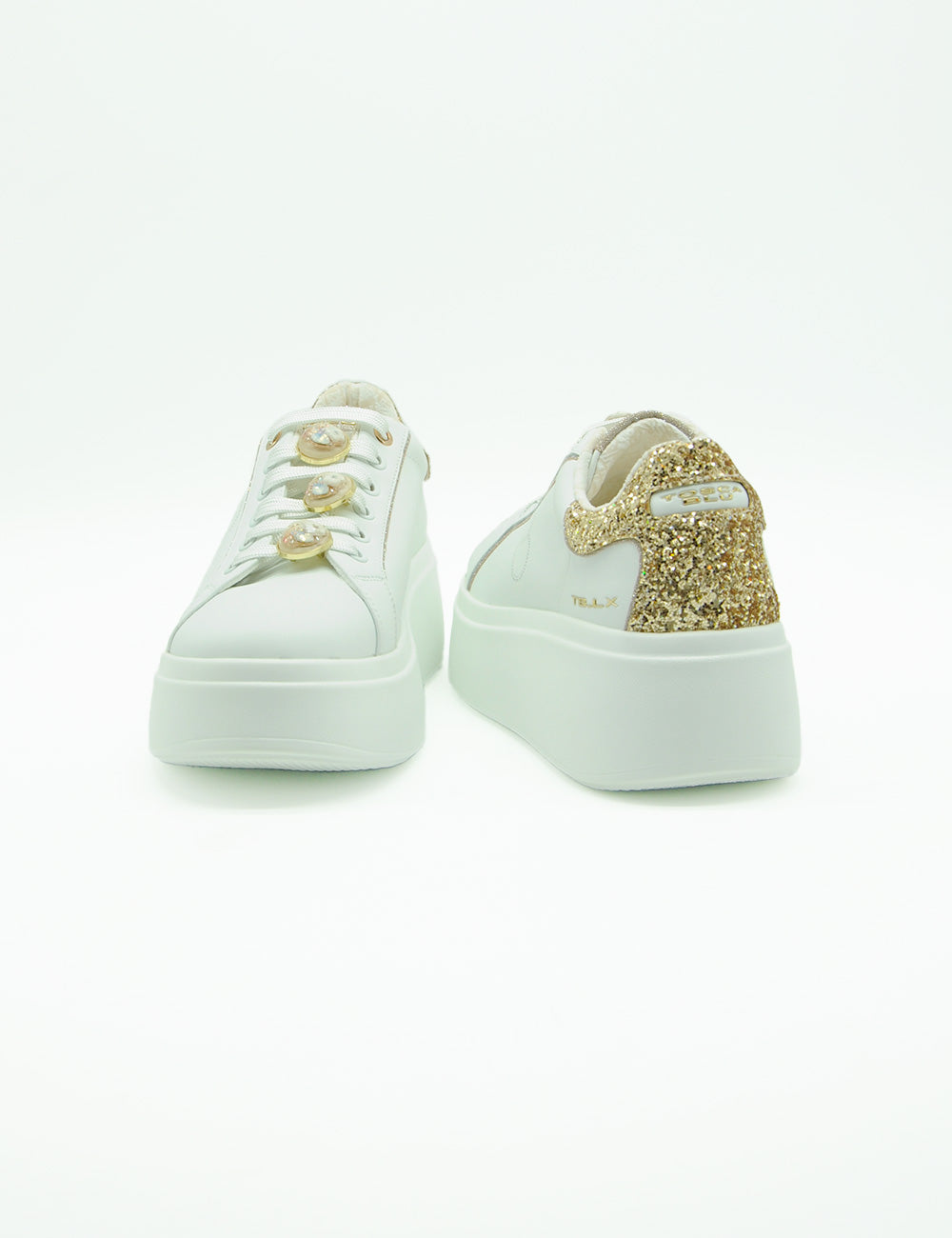 Tosca Blu Sneaker Elettra Bianca Oro