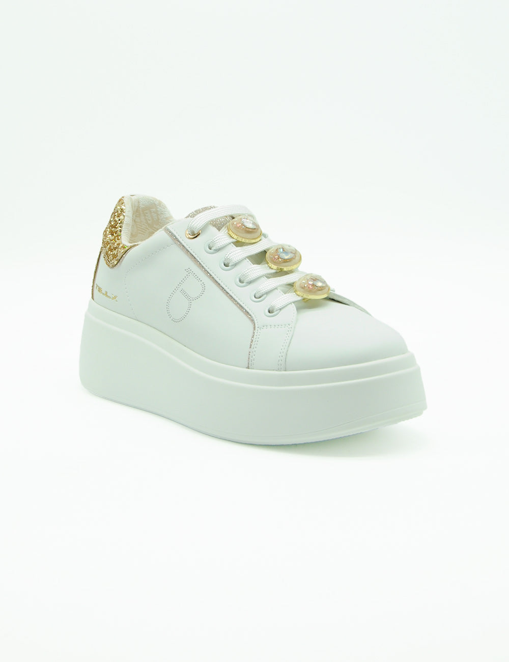 Tosca Blu Sneaker Elettra Bianca Oro