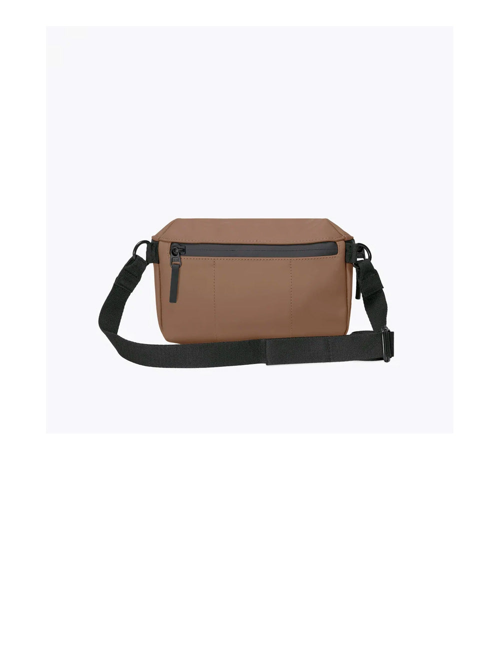 Borsa a tracolla in tela color castagna ucon acrobatics jona infinity con cerniera nera e tracolla regolabile