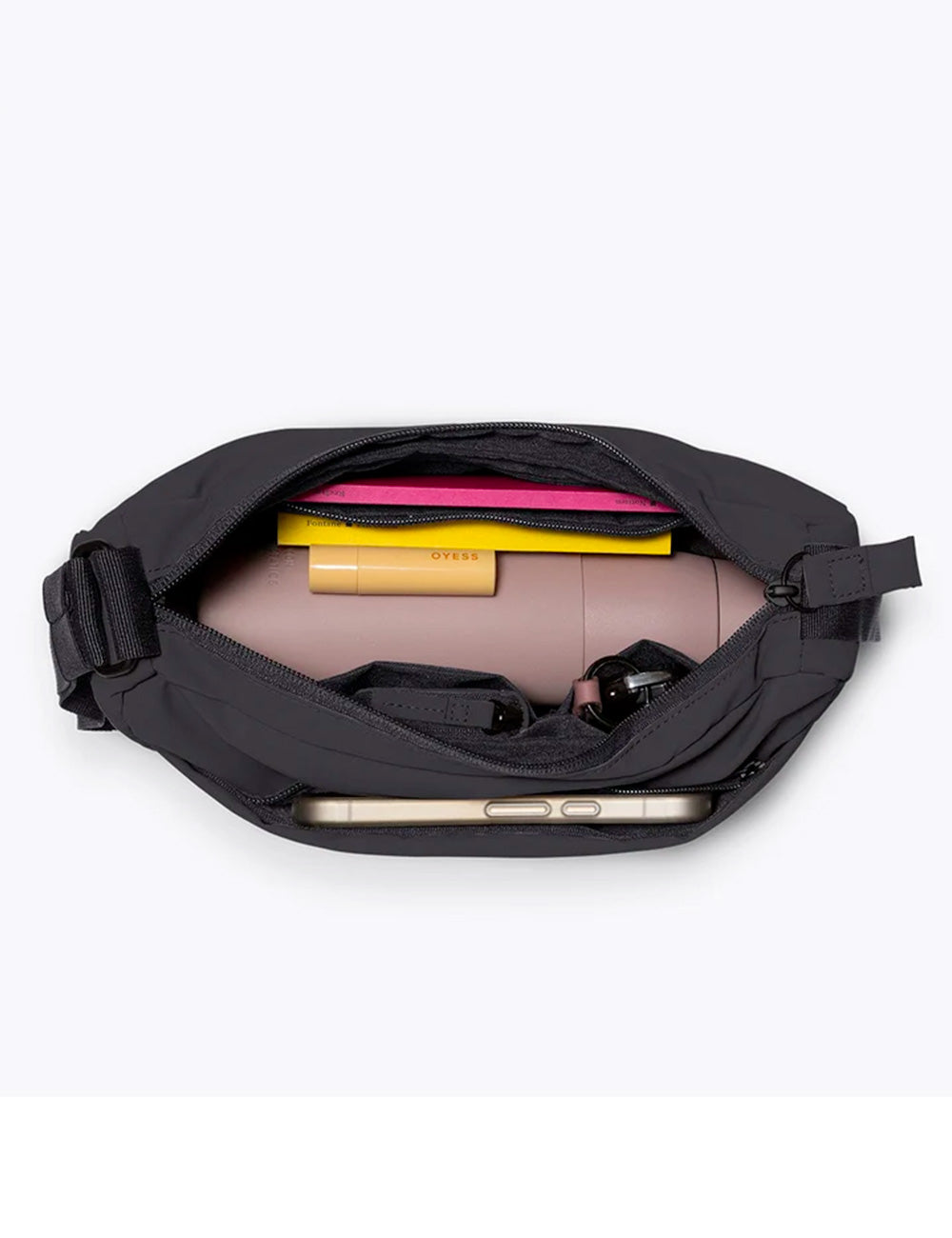 Black nylon crossbody bag ucon acrobatics adam moss black with sleek minimalist design and multiple compartments