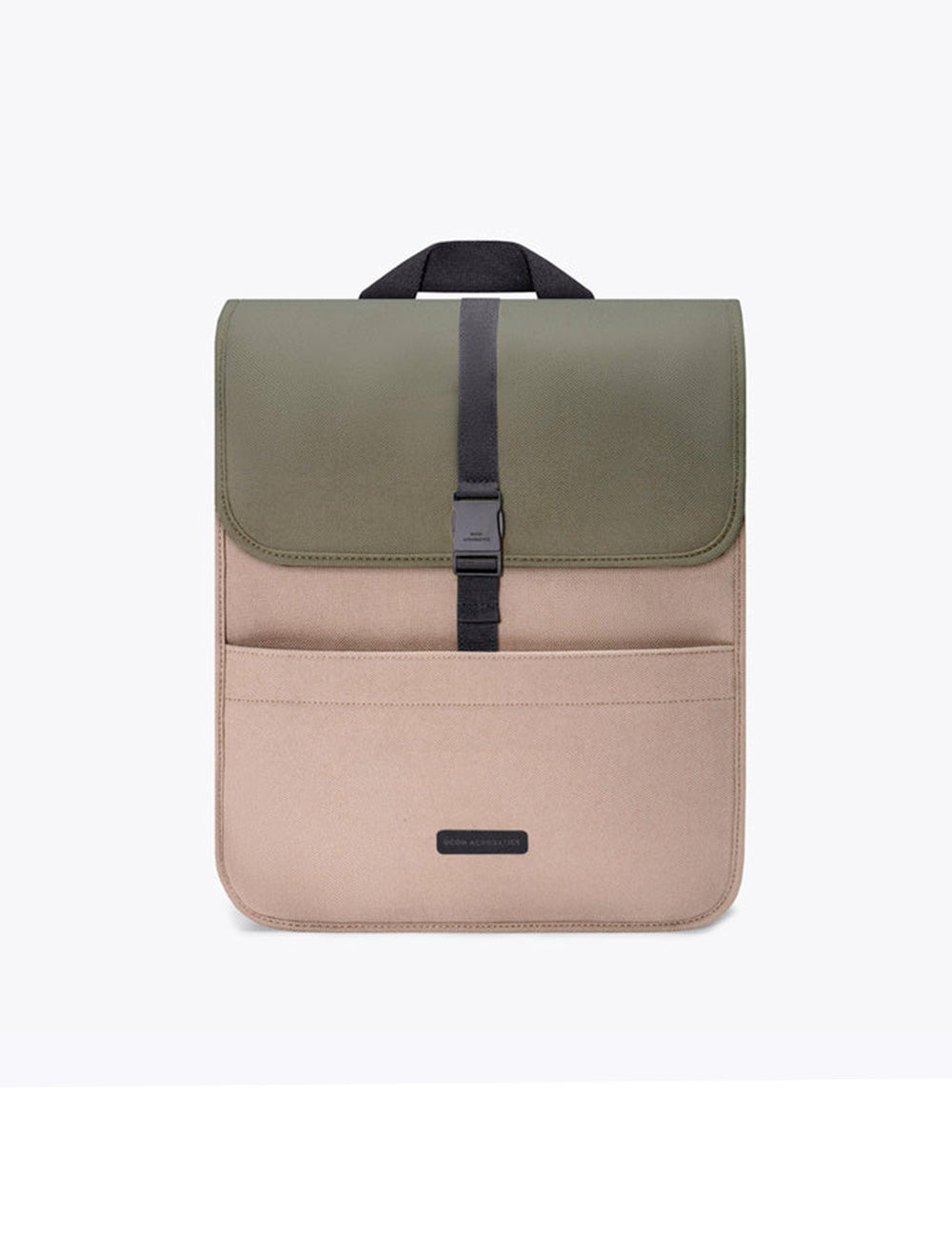 Zaino ucon acrobatics kato olive dark sand bicolore oliva e beige con dettagli neri e spallacci regolabili