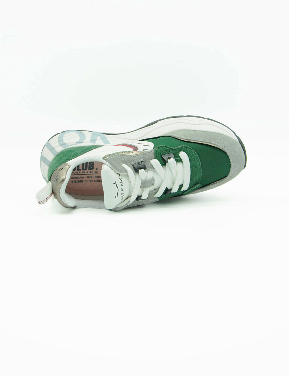 Voile Blanche Sneakers Club105 Grey Fir Green